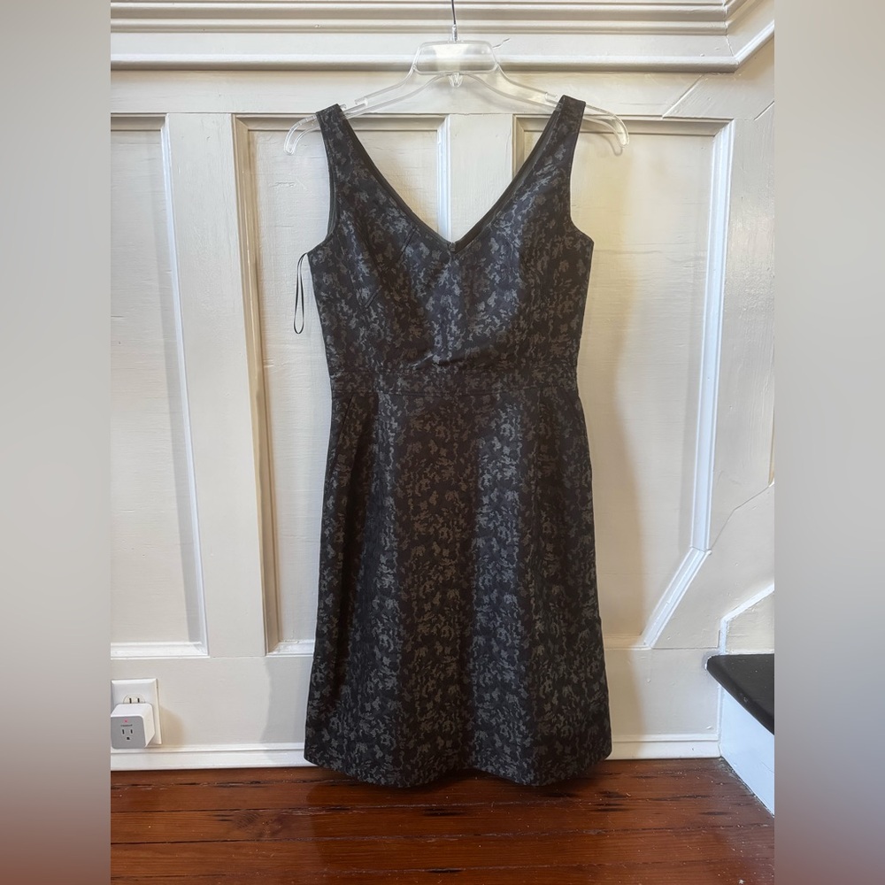 Escada Silk Dress Black Pattern with Pockets size 36